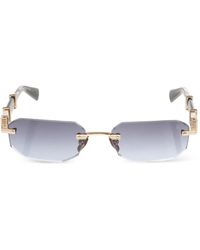 Balmain - Geometric-Frame Rimless Sunglasses - Lyst