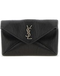 Saint Laurent - Small Cassandre Envelope Snap-Button Clutch Bag - Lyst