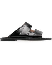 SCAROSSO - Leather Cut-out Sandals - Lyst