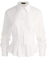 Alice + Olivia - Edie Corset Button-Down Top - Lyst
