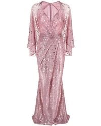 Talbot Runhof - Abendkleid Mit V-Ausschnitt - Lyst