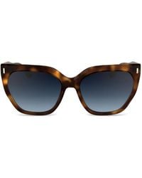 Calvin Klein - Tortoiseshell Cat Eye-Frame Sunglasses - Lyst