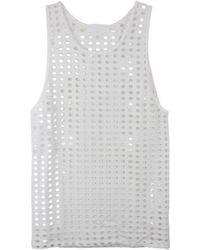 ALEXANDER DIGENOVA - Laser Cut Cotton Tank Top - Lyst