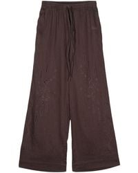 P.A.R.O.S.H. - Broderie-anglaise Linen Trousers - Lyst