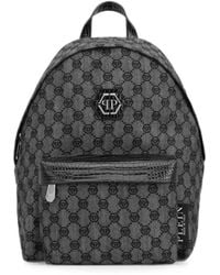 Philipp Plein - Denim Backpack Jacquard Monogram - Lyst