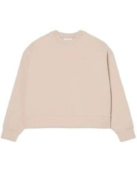 Lacoste - Oversized Double Face Jersey Sweatshirt - Lyst