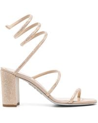 Rene Caovilla - Cleo 80mm Crystal-embellished Sandals - Lyst