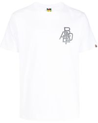 A Bathing Ape - T-Shirt mit Logo-Print - Lyst