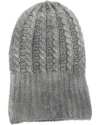 Avant Toi - Cable-Knit Ribbed-Trim Beanie Hat - Lyst
