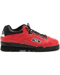 Fila - Panelled Lace-Up Leather Sneakers - Lyst