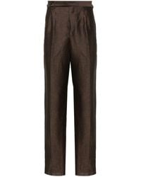 Emporio Armani - Tailored Tapered Trousers - Lyst