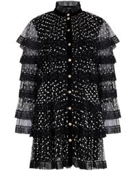 Philosophy Di Lorenzo Serafini - Polka-Dot Sheer-Detail Mini Dress - Lyst