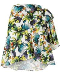 Amir Slama - Printed Wrap Skirt With Panels - Lyst