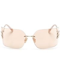 Miu Miu - Aube Wraparound-Frame Sunglasses - Lyst