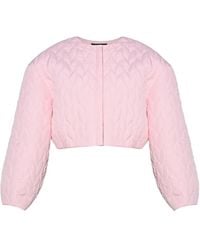 ANOUKI - Quilted Embellished Bomber Jacket - Lyst
