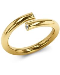 Pragnell - 18kt Geel Gouden Eclipse Ring Met Diamant - Lyst