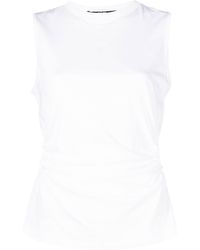 Karl Lagerfeld - Cut-out Organic Cotton Tank Top - Lyst