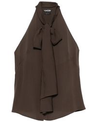 Tom Ford - Sleeveless Bow-Detail Top - Lyst