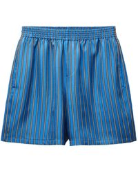 Versace - Printed Silk Twill Shorts - Lyst