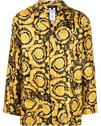 Versace - Black And Gold Silk Shirt - Lyst