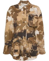 Blumarine - Camouflage-Print Shirt Jacket - Lyst