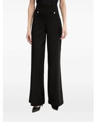 Morgan - Button-Detail Wide-Leg Trousers - Lyst