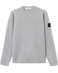 Stone Island - Ribbed Crewneck Knitwear - Lyst