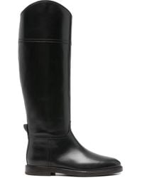 Brunello Cucinelli - Leather High Riding Boots Shoes - Lyst