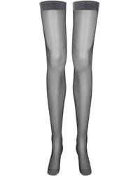 Maison Close - Lurex-Detail Semi-Sheer Stockings - Lyst