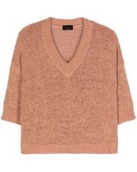 Roberto Collina - V-neck knitted top - Lyst