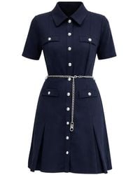 MICHAEL Michael Kors - Chain-Belt Shirt Dress - Lyst
