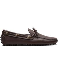 Car Shoe - Lux Bow-detail Leather Boat Shoes - Lyst