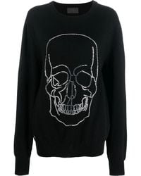 Philipp Plein - Studded-Skull Cashmere Pullover - Lyst