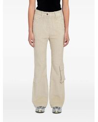 OPEN YY - Flared Broek Met Ribfluwelen Textuur - Lyst