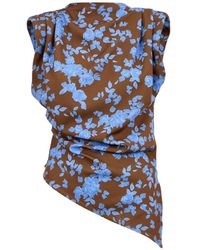 Clea - Alyssa Floral-Print Asymmetric Top - Lyst
