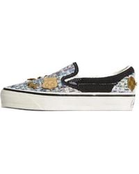 Vans - Classic Premium Charm-Embellished Tweed Slip-On Sneakers - Lyst