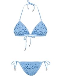 Twin Set - Top de bikini con bordado inglés - Lyst