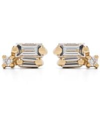 Suzanne Kalan - 18kt Yellow Gold Bold Burst Diamond Stud Earrings - Lyst
