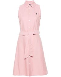Polo Ralph Lauren - Polo-pony Shirt Mini Dress - Lyst