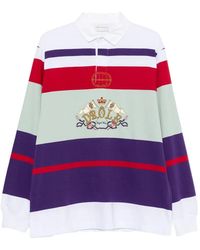 Drole de Monsieur - Logo-Embroidered Striped Polo Shirt - Lyst