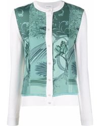 Ferragamo - Cárdigan con estampado floral y botones - Lyst