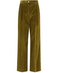 Weekend by Maxmara - Pleated Corduroy Trousers - Lyst