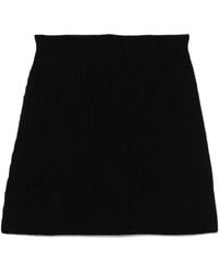 Jil Sander - Ribbed-Knit Wool Mini Skirt - Lyst
