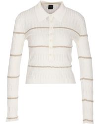 Pinko - Polo De Canalé A Rayas - Lyst