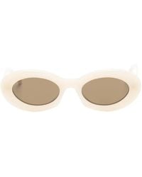 Saint Laurent - Lunettes De Soleil À Monture Ovale - Lyst