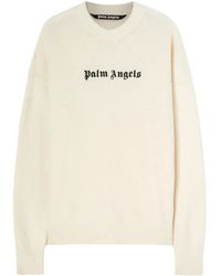Palm Angels - Logo-embroidered Wool-blend Jumper - Lyst
