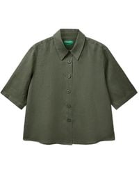 Benetton - Chemise Ample À Manches Courtes - Lyst