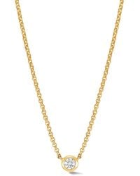 Dower & Hall - Dewdrop Halskette Mit Saphir - Lyst