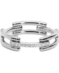 Monica Vinader - Link Ring Mit Diamanten - Lyst