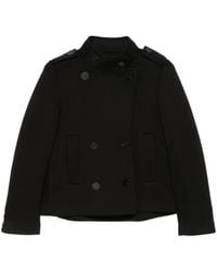 Psophia - Double-Breasted Epaulette Coat - Lyst